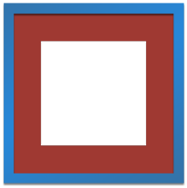 Blue Frame Single Opening Bright Red Mat