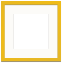 Yellow Frame Single Opening White Mat