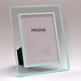Primeo (Clear-Transparent) White Lipped Prisma Photo Desk Frames
